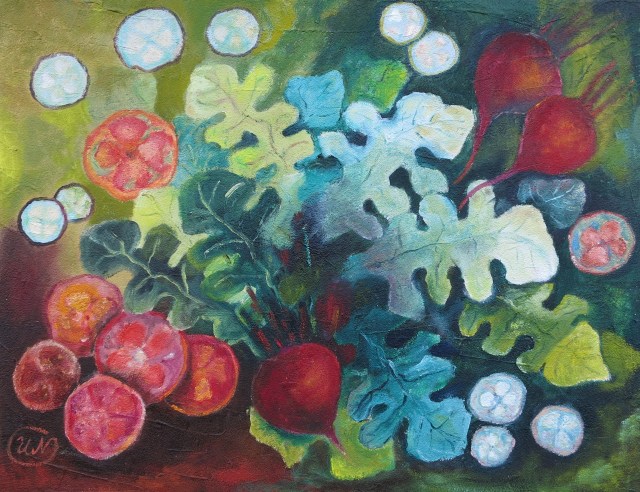 UrszulaNieborak Rozsadnikogrodówosobliwych olejnapłycieplustechnikawłasna 50x65